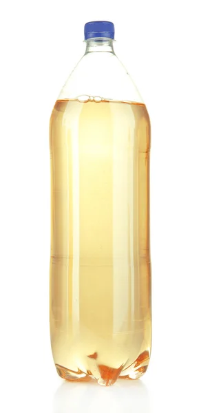 Flasche mit leckerem Getränk, isoliert auf weiß — Stockfoto