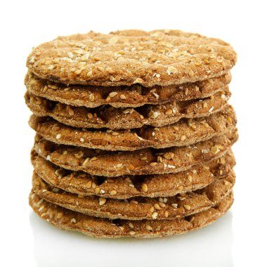 beyaz izole lezzetli crispbread