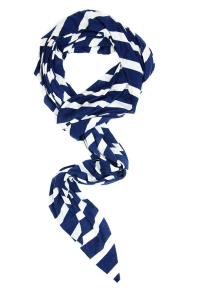 Foulard rayé isolé sur blanc — Photo