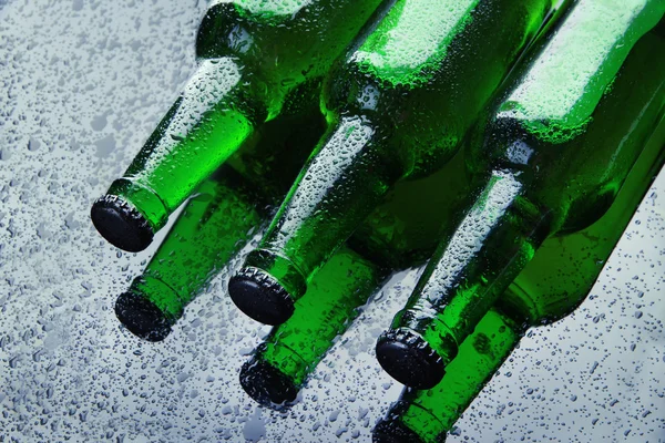 Botellas de cerveza, de cerca — Foto de Stock