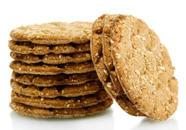 beyaz izole lezzetli crispbread