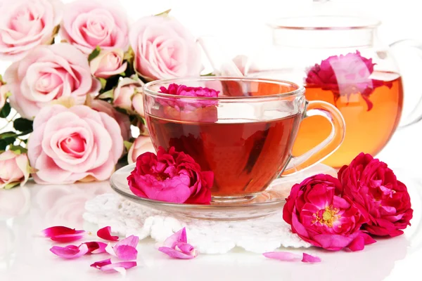 Чай с розой. — стоковое фото