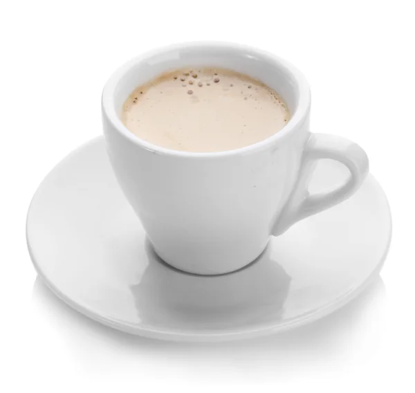 Ένα φλιτζάνι καφέ, απομονωμένο σε λευκό — Φωτογραφία Αρχείου