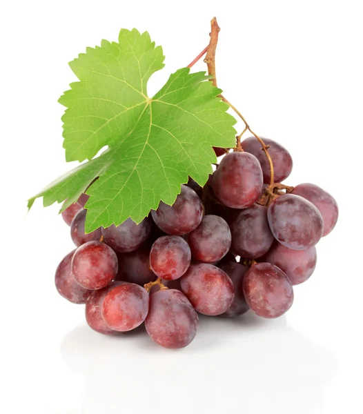 Ripe delicious grapes isolated on white — Stock Photo, Image