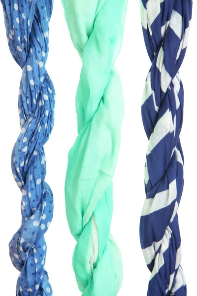 Colored scarves isolated on white — Stock Photo, Image