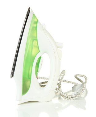 buhar üzerinde beyaz izole demir