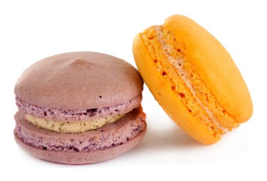 beyaz izole yumuşak macaroons