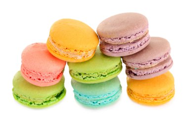 beyaz izole yumuşak macaroons