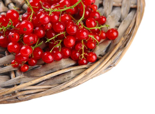 Ripe red currant isolated on white — Stock Photo, Image