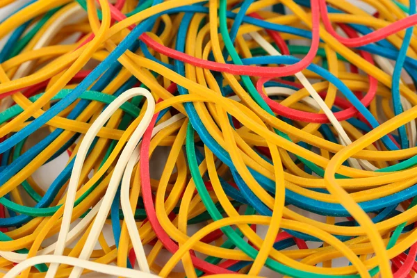 Kleurrijke elastiekjes close-up — Stockfoto