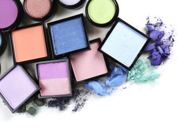 güzel parlak göz gölgeler beyaz izole