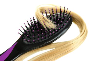 saç fırçası beyaza izole edilmiş