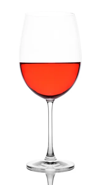 Red wine glass isolated on white — Stock Photo, Image