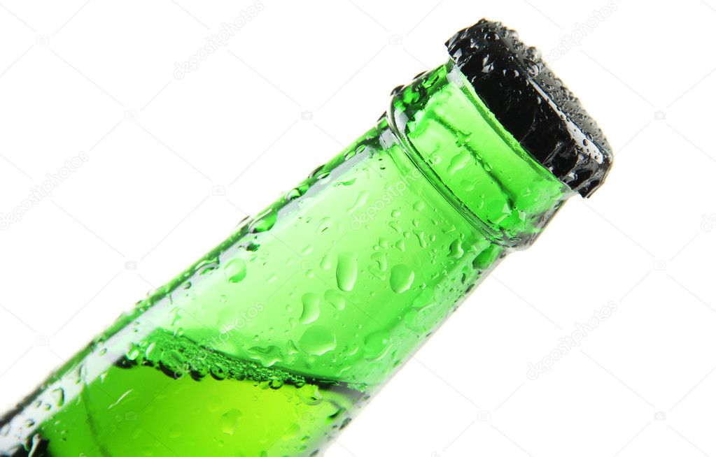 Bottle of beer isolated on white