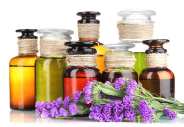 ilaç şişeleri üzerinde beyaz izole