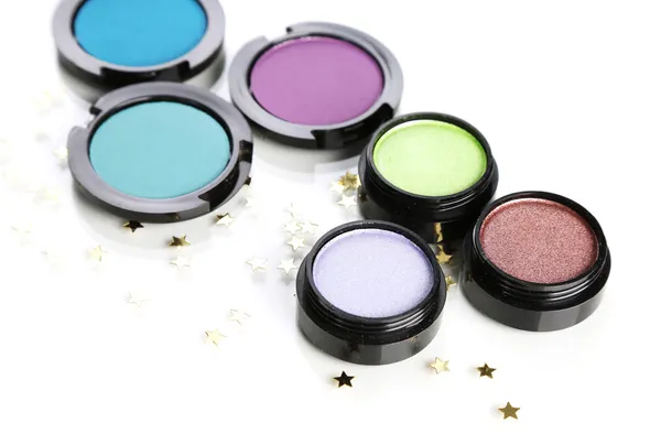 Mooie lichte eye shadows geïsoleerd op wit — Stockfoto