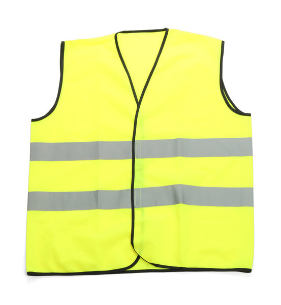 Желтый жилет, изолированный на черном
