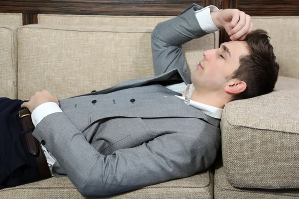 Business people on sofa — Stock Photo, Image