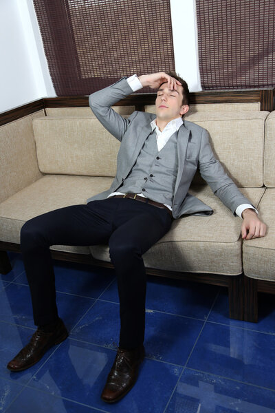 Business people on sofa