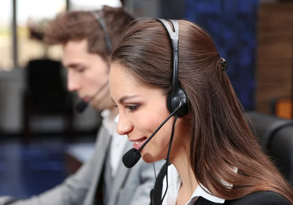 Callcenter operatörer på wor — Stockfoto