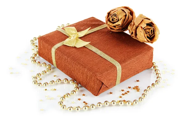 Romantic parcel isolated on white — Stock Photo, Image