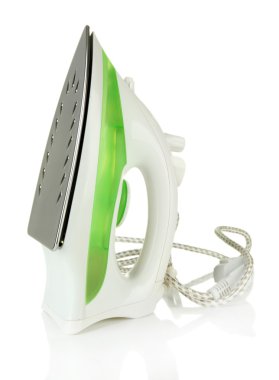 buhar üzerinde beyaz izole demir