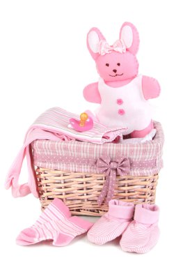 beyaz izole bebek aksesuarları