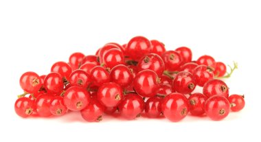 redcurrants üzerinde beyaz izole