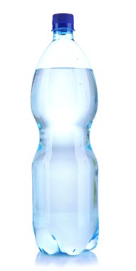 şişe su, üzerinde beyaz izole