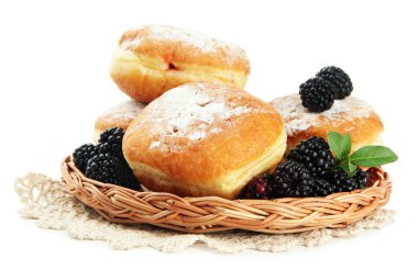 çilek, beyaz izole ile lezzetli börekler