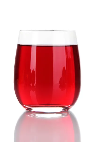 Verre de jus de grenat frais isolé sur blanc — Photo