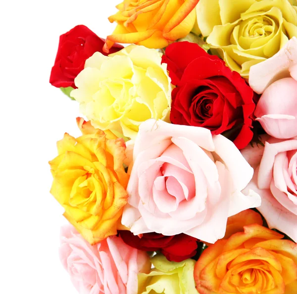 Beautiful bouquet of roses isolated on white — Stock Photo, Image