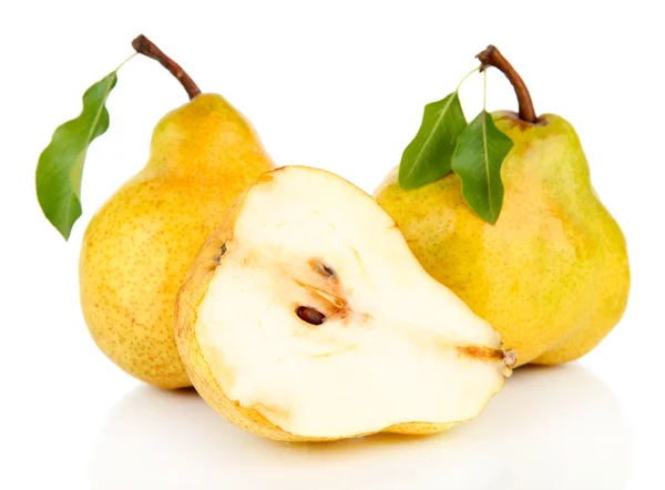 Juicy pears isolated on white — Stock Photo, Image