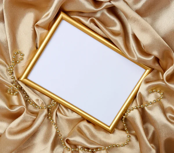 Empty frame on beautiful silk background — Stock Photo, Image