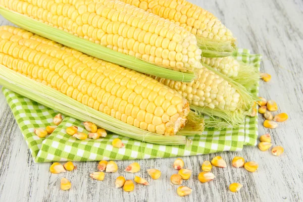 Fresh corn vegetable on wooden table — Stock Photo, Image