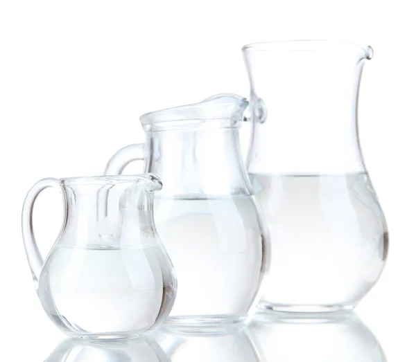 Glas werpers van water geïsoleerd op wit — Stockfoto