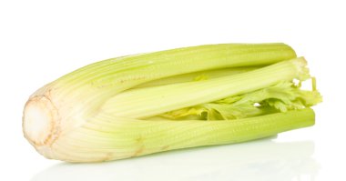 Whit üzerinde izole taze yeşil kereviz