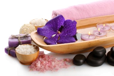 beyaz izole güzel spa ayarı