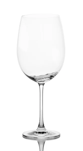 Verre à vin vide isolé sur blanc — Photo