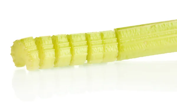 Sliced celery isolated on white Stock Photo