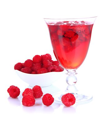 taze çilek beyaz izole ile jöle