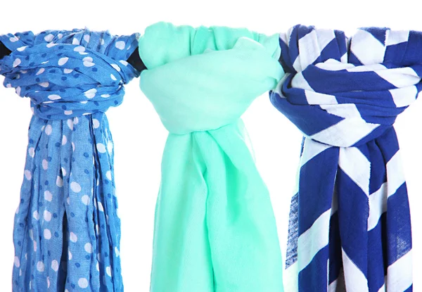Gekleurde sjaals geïsoleerd op wit — Stockfoto