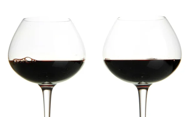 Vin rouge isolé sur blanc — Photo