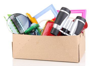 kişisel mülkiyet üzerinde beyaz izole karton