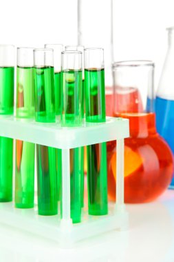 test tüpleri üzerinde beyaz izole