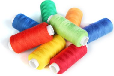 renkli konu üzerinde beyaz izole