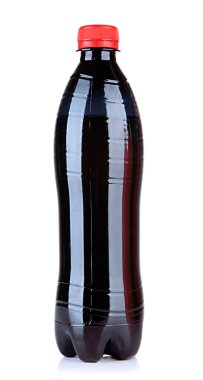 beyaz izole lezzetli içki şişesiyle