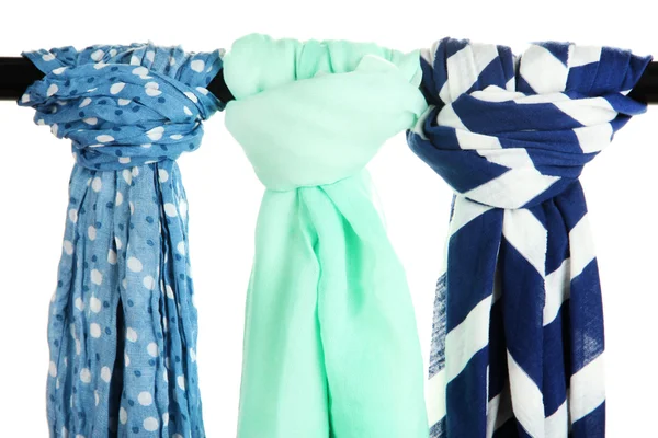 Gekleurde sjaals geïsoleerd op wit — Stockfoto