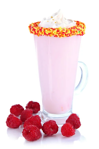 Delicioso batido aislado en blanco — Foto de Stock