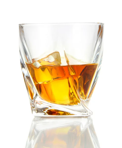 Glasses of whiskey, isolated on white — Stock Photo, Image